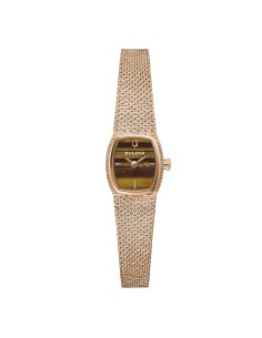 Reloj Bulova Goddess of Time 97L185 Mujer Oro Rosa Esfera Marrón