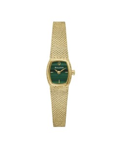Reloj Bulova Goddess of Time 97L184 Mujer Acero Oro Esfera Verde