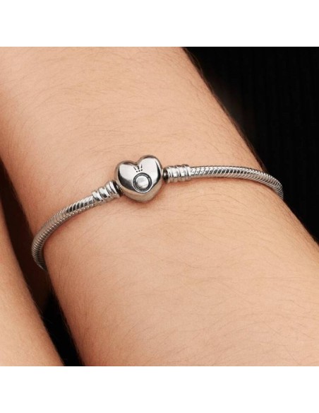 Pulsera Pandora Moments Cadena de Serpiente y Corazón