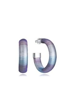Pendientes Viceroy Laura Escanes 14361E01013 de acero tubogas azul y morado