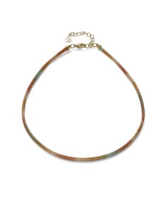 Collar Viceroy Laura Escanes 14361C01017 de acero IP dorado tubogas multicolor