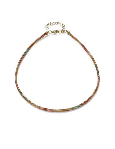 Collar Viceroy Laura Escanes 14361C01017 de acero IP dorado tubogas multicolor