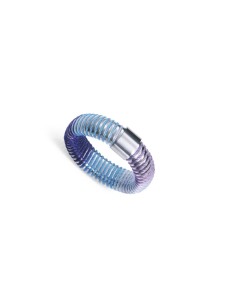 Anillo Viceroy Laura Escanes 14361A01413 de acero tubogas azul y morado
