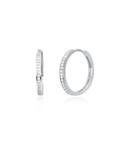 Aros de plata de ley 925 con circonitas 2