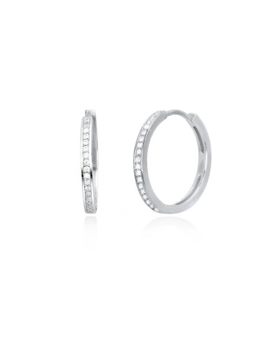 Aros de plata de ley 925 con circonitas