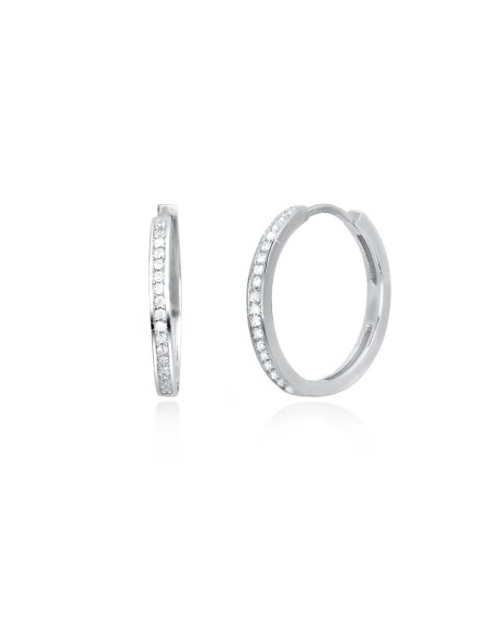 Aros de plata de ley 925 con circonitas