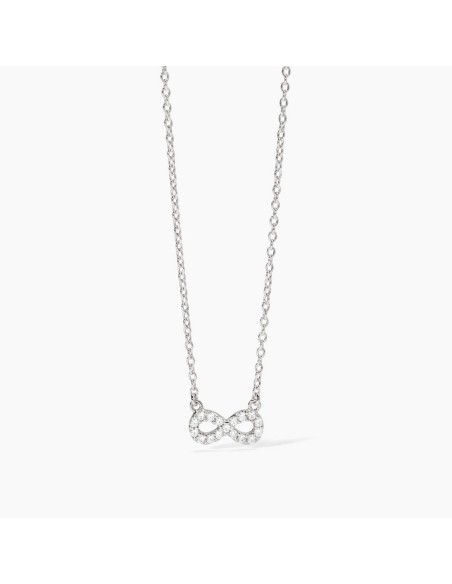 Collar de plata 925 con colgante de infinito y circonitas - Mabina Gioielli