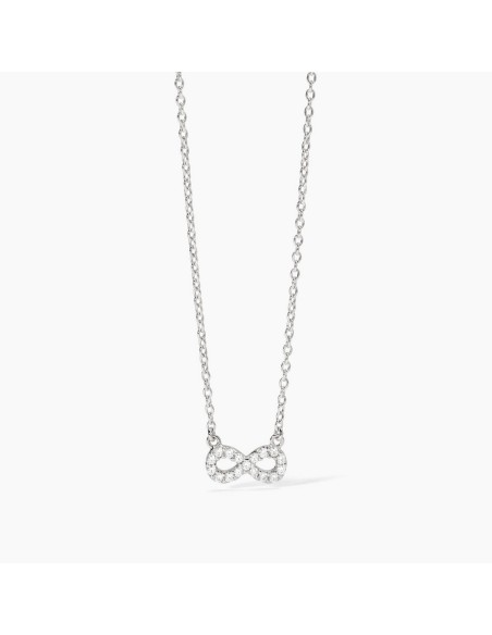 Collar de plata 925 con colgante de infinito y circonitas - Mabina Gioielli