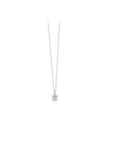 Collar de plata 925 con colgante de ángel y circonitas - Mabina Gioielli