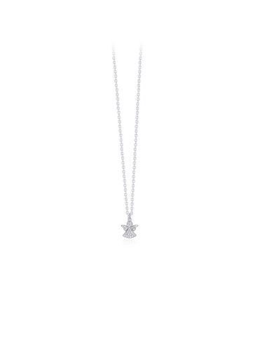 Collar de plata 925 con colgante de ángel y circonitas - Mabina Gioielli