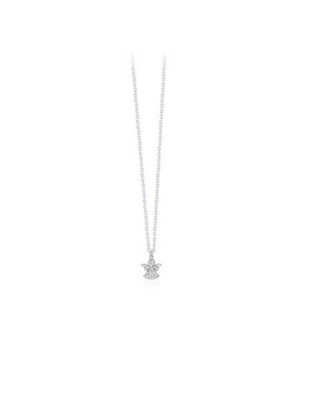 Collar de plata 925 con colgante de ángel y circonitas - Mabina Gioielli
