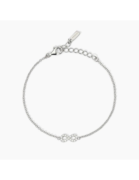 Pendientes de aro en plata 925 con circonitas blancas - Colección Soirée de Mabina Gioielli