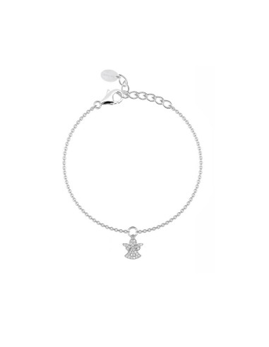 Pulsera de plata 925 con colgante de ángel y circonitas - Mabina Gioielli