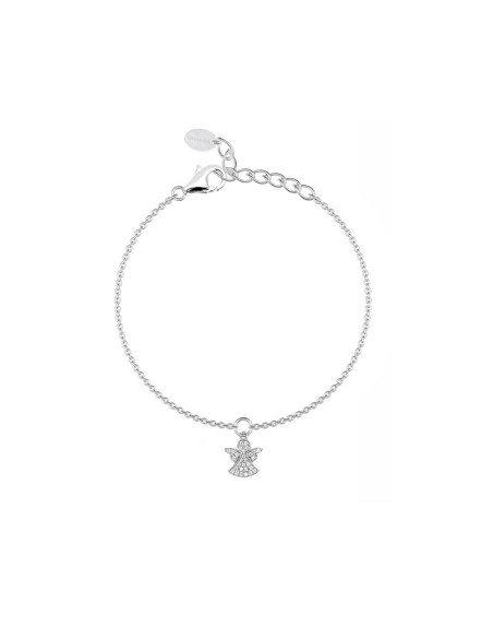 Pulsera de plata 925 con colgante de ángel y circonitas - Mabina Gioielli