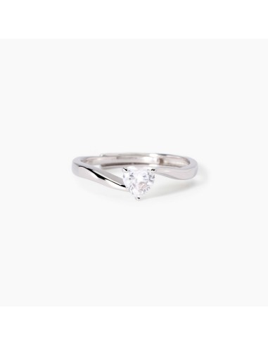 Anillo de plata 925 con circonita en forma de corazón de la colección Beato tra le Donne