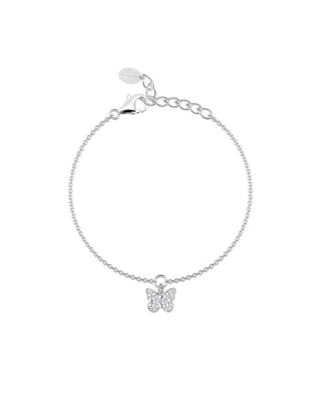 Pulsera de plata 925 con colgante de mariposa y circonitas - Mabina Gioielli