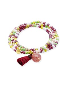 Pulsera ZEN SOHO Marina García plata dorada con piedra natural