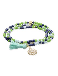 Pulsera ZEN NENÚFAR Marina García plata dorada con sol