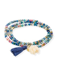 Pulsera ZEN MULTIZAFIRO Marina García plata dorada con elefante