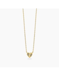 Collar Corazón MABINA GIOIELLI en Plata de Ley con Baño de Oro 18K | Collar con Colgante Corazón para Mujer