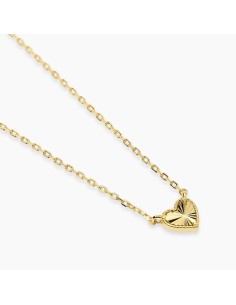 Collar Corazón MABINA GIOIELLI en Plata de Ley con Baño de Oro 18K | Collar con Colgante Corazón para Mujer 2