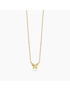 Collar Mariposa MABINA GIOIELLI en Plata de Ley con Baño de Oro 18K | Collar con Colgante Mariposa para Mujer
