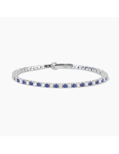 Pulsera Riviera MABINA GIOIELLI en Plata de Ley con Zafiro Sintético y Circonitas | Pulsera Tennis para Mujer