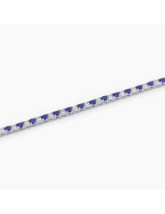 Pulsera Riviera MABINA GIOIELLI en Plata de Ley con Zafiro Sintético y Circonitas | Pulsera Tennis para Mujer 2