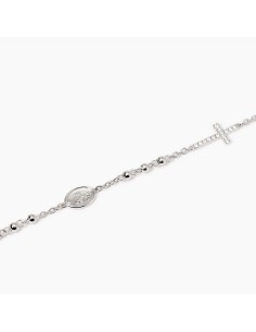 Pulsera Rosario Mabina Gioielli de Plata de Ley con Cruz y Virgen - 534056 2
