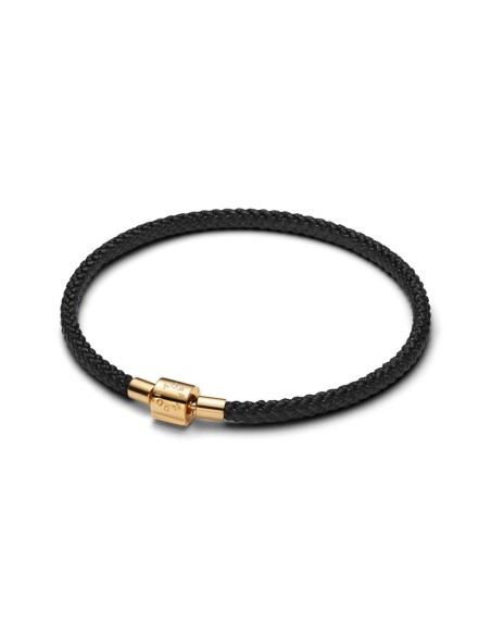 Pulsera Pandora Moments en cordón negro con cierre de barril en plata 925 – 564530C01‑S2