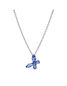 Collar en plata de ley “Mariposa Azul” 45 cm – Colección Timeless