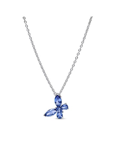 Collar en plata de ley “Mariposa Azul” 45 cm – Colección Timeless