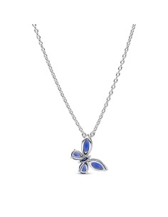 Collar en plata de ley “Mariposa Azul” 45 cm – Colección Timeless 2