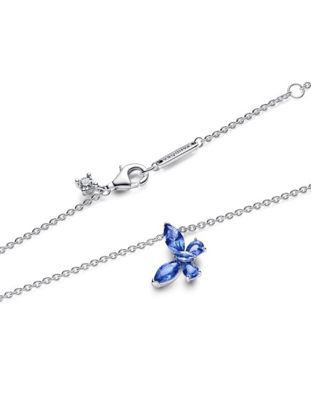 Collar en plata de ley “Mariposa Azul” 45 cm – Colección Timeless