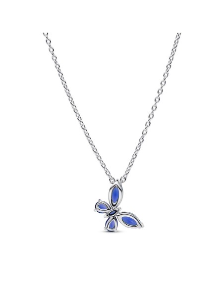 Collar en plata de ley “Mariposa Azul” 45 cm – Colección Timeless