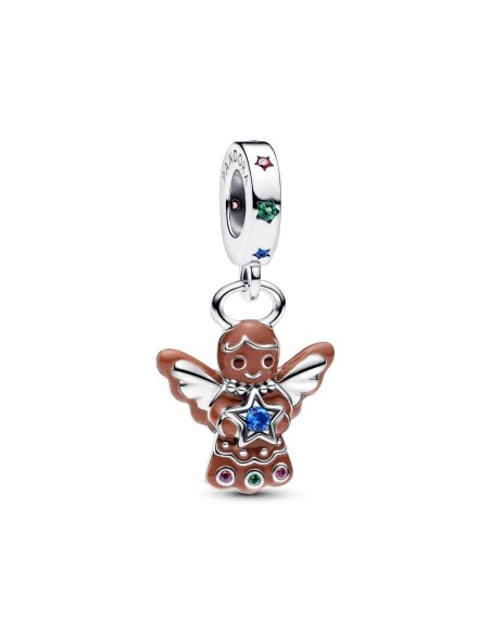 Charm “Gingerbread Angel” colgante en plata de ley 925 – Colección Moments