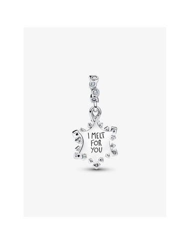 Charm doble “Copo de Nieve & Estrella Opalescente” en plata de ley 925 – Colección Moments
