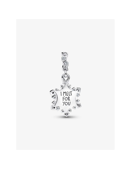 Charm doble “Copo de Nieve & Estrella Opalescente” en plata de ley 925 – Colección Moments