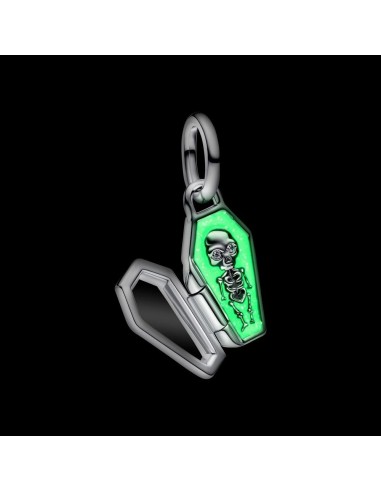 Charm cajita fosforescente en forma de ataúd – plata de ley con mensaje oculto Yours Forever