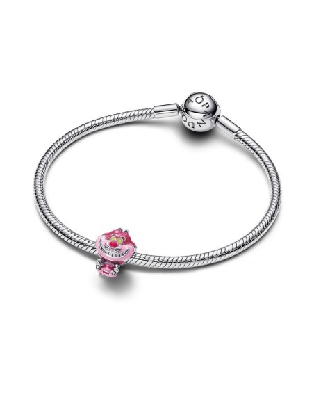 Charm Gato de Cheshire Disney en plata de ley – esmalte brillante y ojos fosforescentes