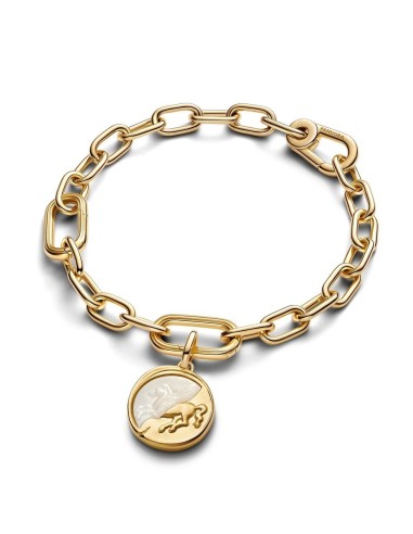 Charm Talisman Pegaso – Plata de ley con nácar y toque dorado