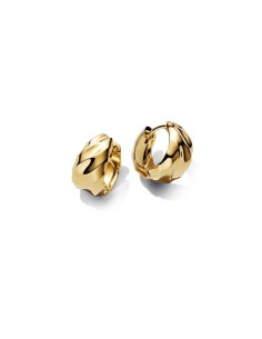 Pendientes de Aro Ondulados con Recubrimiento en Oro de 14k – Pandora ESSENCE 2