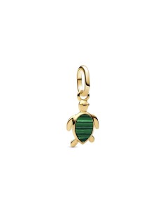 Charm Mini Colgante Tortuga Verde en Baño de Oro de 14k con Imitación de Malaquita – Pandora ME 2