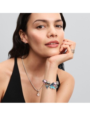 Charm Colgante Doble Libélula de Pandora en Plata de Ley