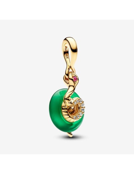 Charm Colgante Serpiente Verde de Cristal de Murano | Pandora