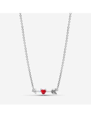 Collar Flecha y Corazón de Murano en Plata de Ley de Pandora