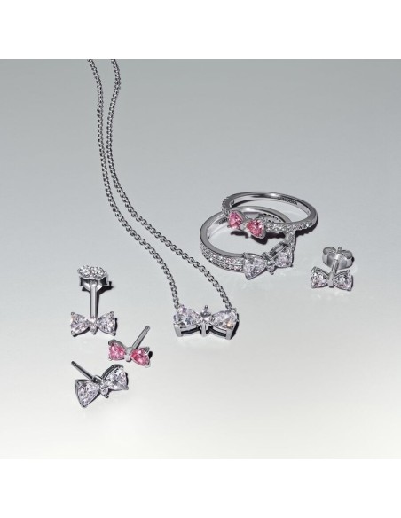 Pendientes Pandora Timeless Lazo Brillante en Plata de Ley con Circonitas Cúbicas