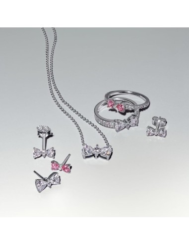 Pendientes Pandora Timeless Lazo Brillante en Plata de Ley con Circonitas Cúbicas