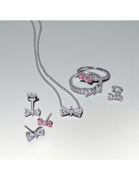 Pendientes Pandora Timeless Lazo Brillante en Plata de Ley con Circonitas Cúbicas