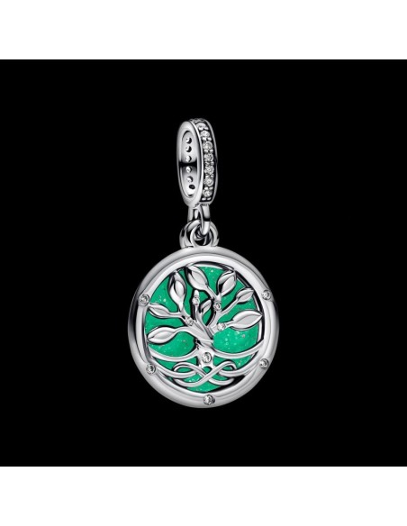 Charm Colgante en plata de ley Árbol del Infinito que brilla en la oscuridad | Pandora Oficial